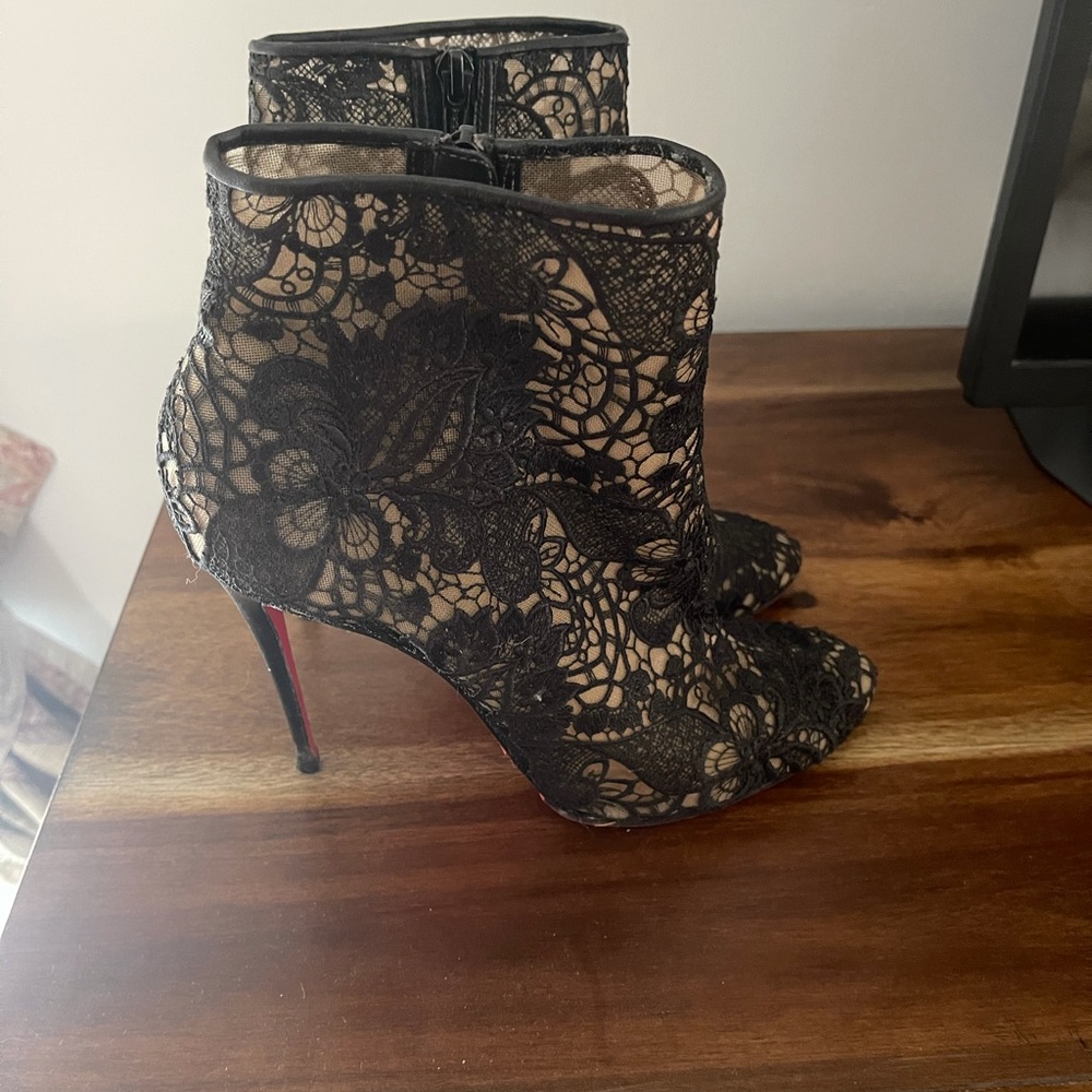 Beautiful lace Christian Louboutin booties.